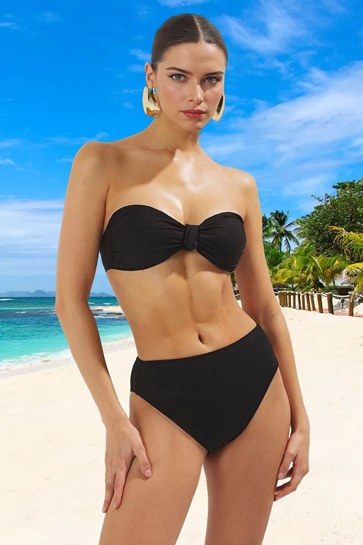 Tasarım Bikini Takımı Yaz Koleksiyonu Klora Dayanıklı Plaj Ve Havuz İçin