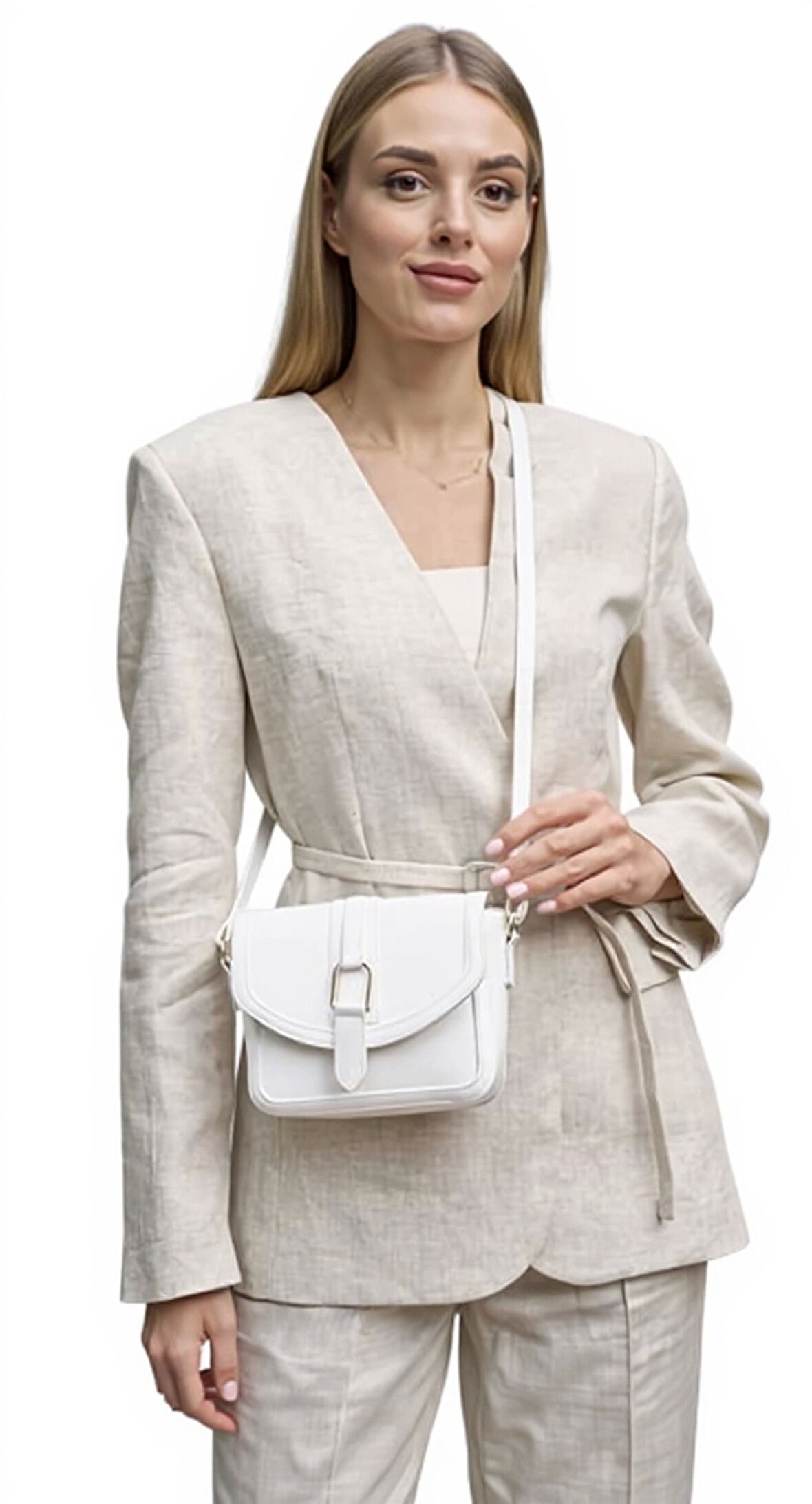 Kadın Tokalı Mini El Ve Omuz Çantası Deri Görünümlü Ayarlanabilir Askılı İş Günlük Hafta Sonu