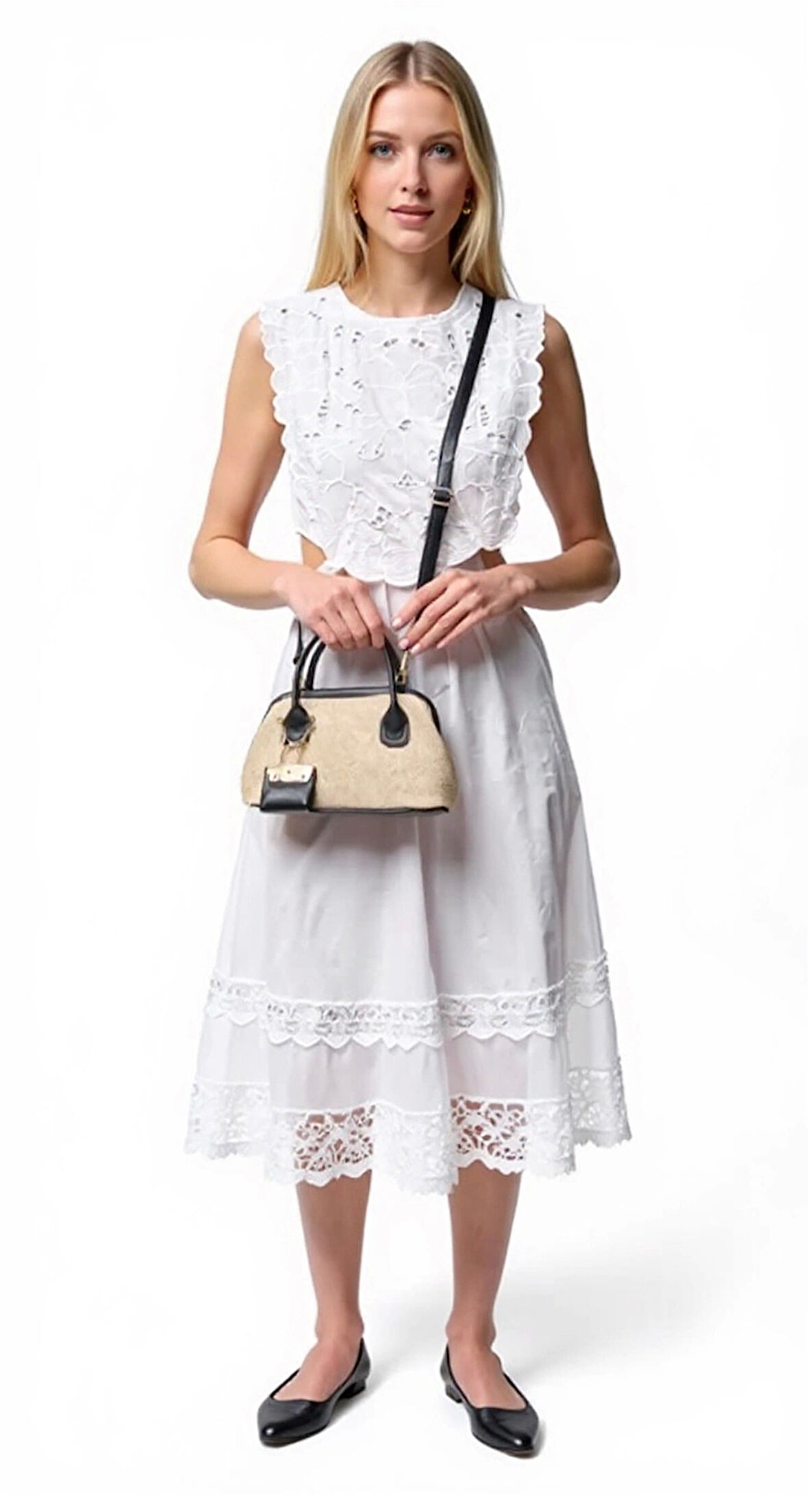 Kadın Hasır El Çantası; Mini Boy Suni Deri Detaylı Ayarlanabilir Askı Haftasonu Kullanım