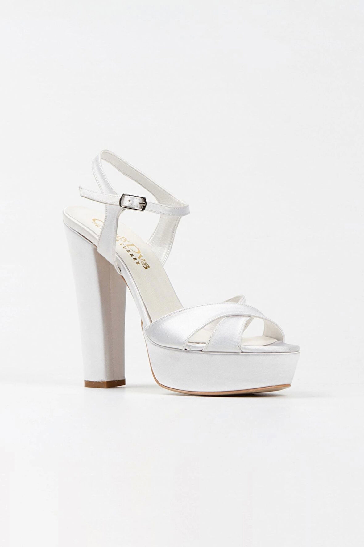 Gümüş Saten Klasik Ayakkabı Kalın Topuklu Kadın Abiye Ayakkabı Kadın Topuklu Şık Gece Ayakkabısı