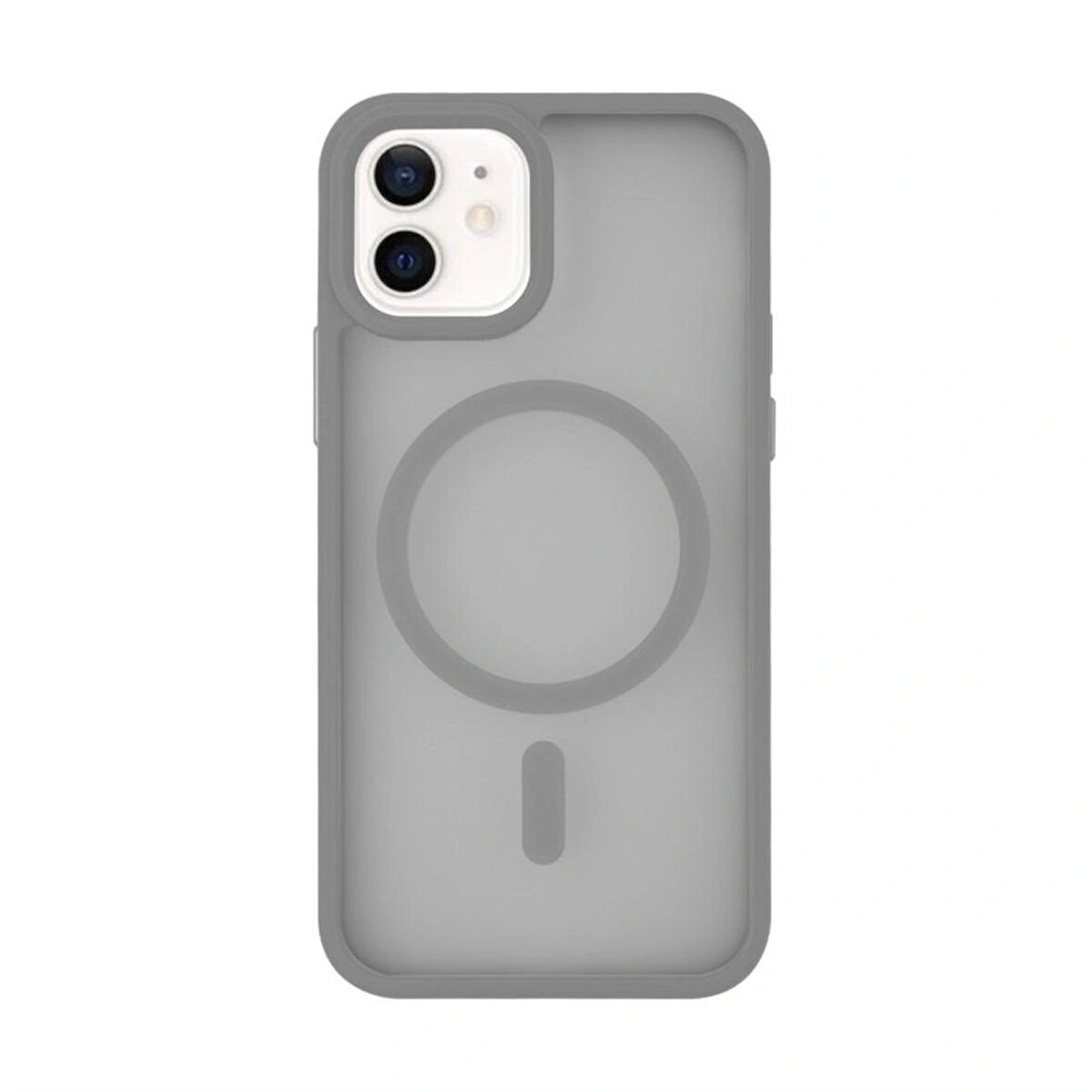 iPhone 12 "Cam Hediyeli" Tam Korumalı Yanları Renkli Silikon Kılıf Magsafe Şarj Destekli