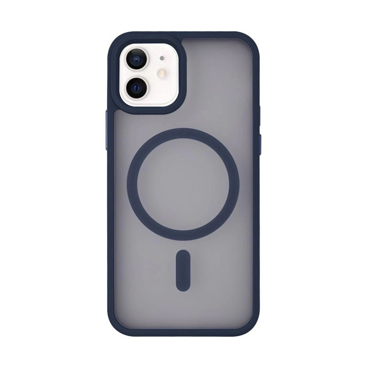 iPhone 12 "Cam Hediyeli" Tam Korumalı Yanları Renkli Silikon Kılıf Magsafe Şarj Destekli