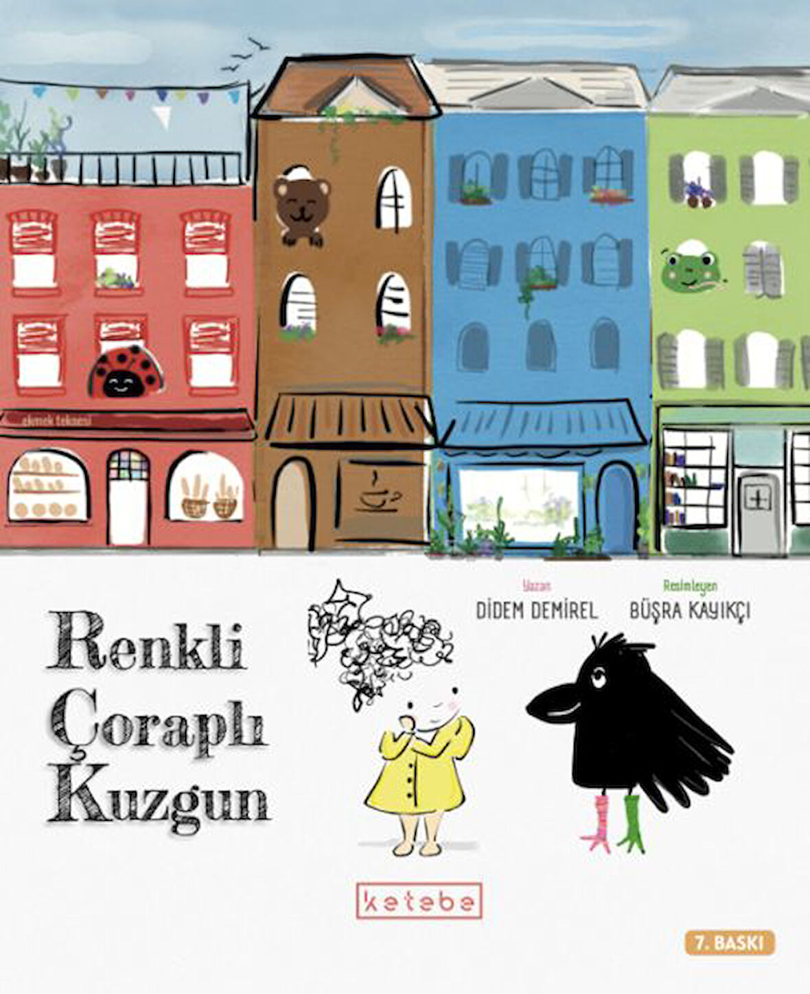 Renkli Çoraplı Kuzgun-Korunaklı Poşetle