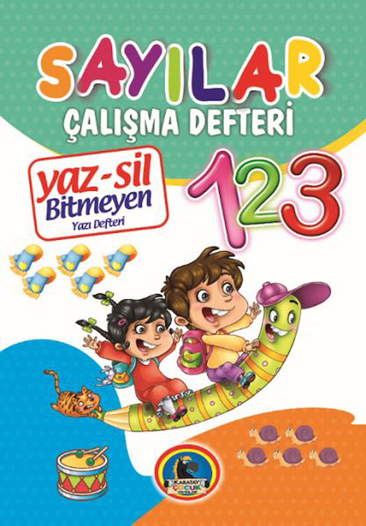 Yaz-Sil Sayılar Bitmeyen Yazı Defteri+Tahta Kalemi-Korunaklı Poşetle