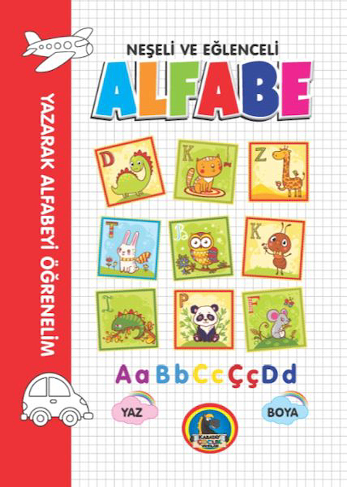 Neşeli ve Eğlenceli Alfabe Boyama-Korunaklı Poşetle