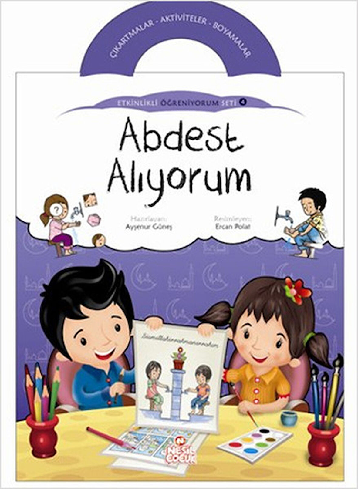 Abdest Alıyorum / Etkinlikli Öğreniyorum Seti 4. Kitap-Korunaklı Poşetle