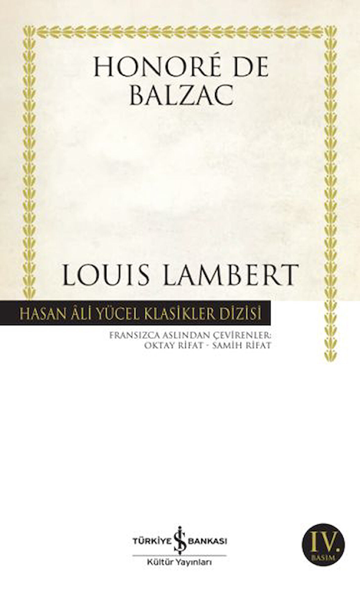 Louis Lambert - Hasan Ali Yücel Klasikleri-Korunaklı Poşetle