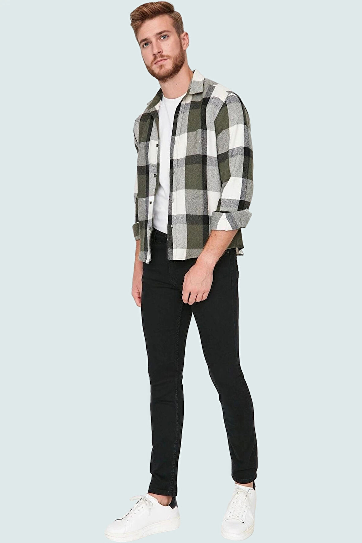 Erkek Pamuk Regular Skinny Fit Kot Pantolon Esnek Rahat Günlük Kullanım İçin Modern Tasarım