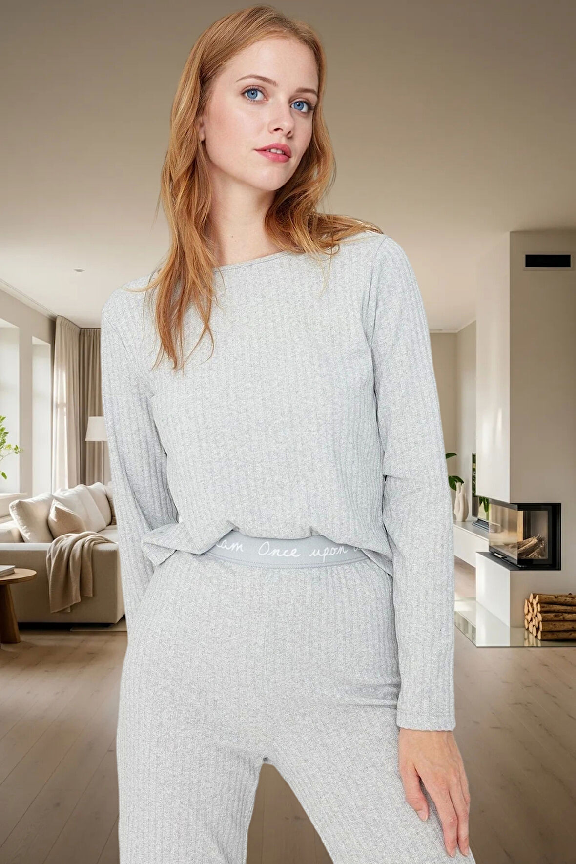 Örme Pijama Takımı Lastikli Regular Geniş Paça 2 Parça Rahat Günlük Özel Tasarım