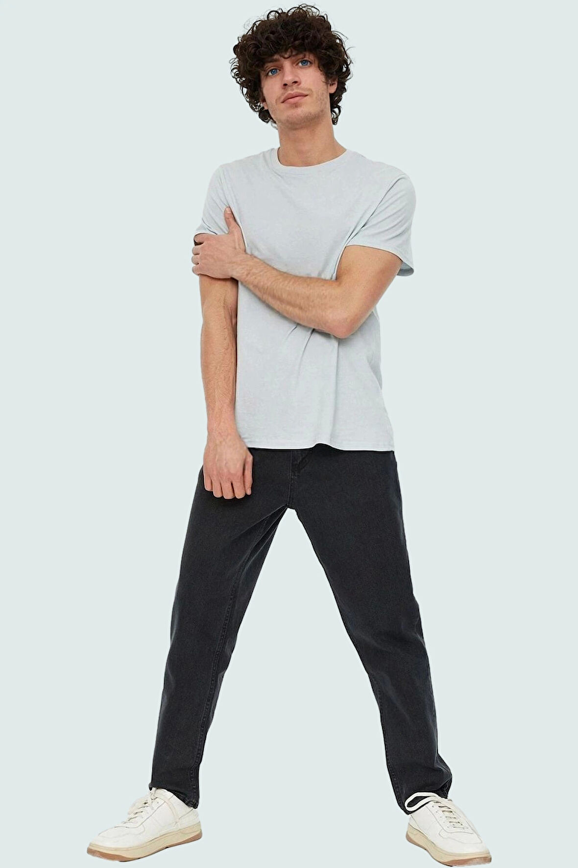 Erkek Pamuk Denim Kot Pantolon Renk Dar Paça Günlük Stil Hafta Sonu Yaz Aylarının Vazgeçilmezi