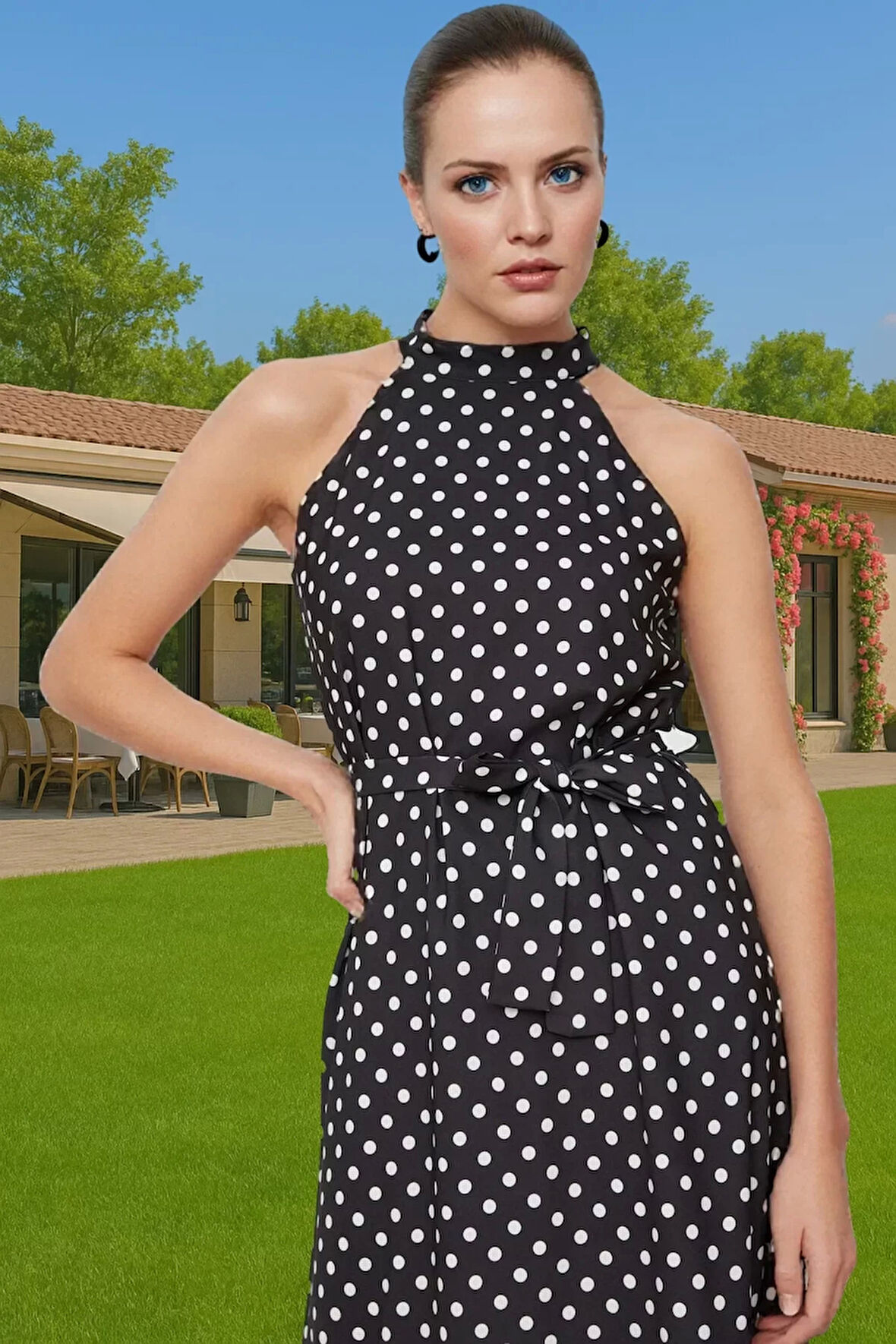 Astarlı A Kesim Midi Elbise Moss Krep Kumaş Çok Yönlü Seçkin Malzeme Trend Tasarım Mükemmel Uyum