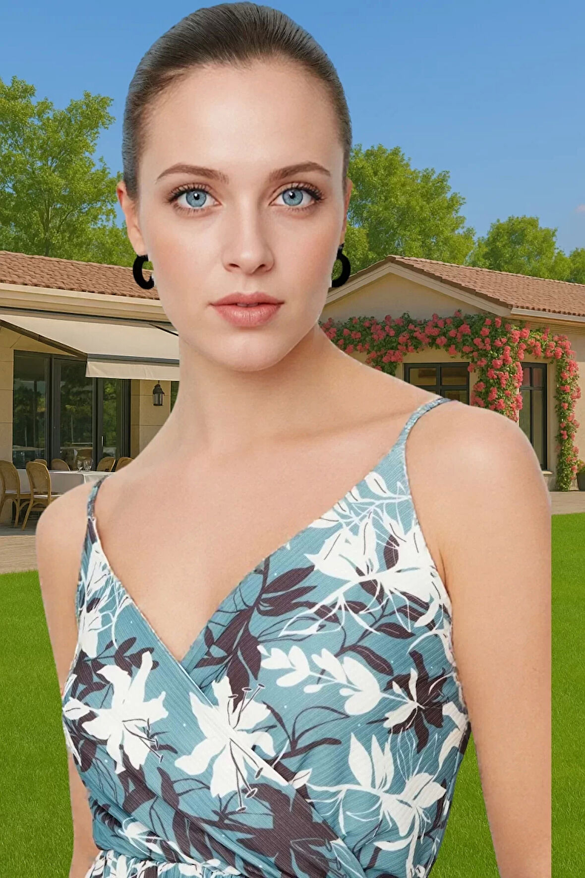 Yazlık Casual Ayarlanabilir Askılı Pileli Midi Elbise Seçkin Malzeme Yüksek Kalite Rahat Kullanım