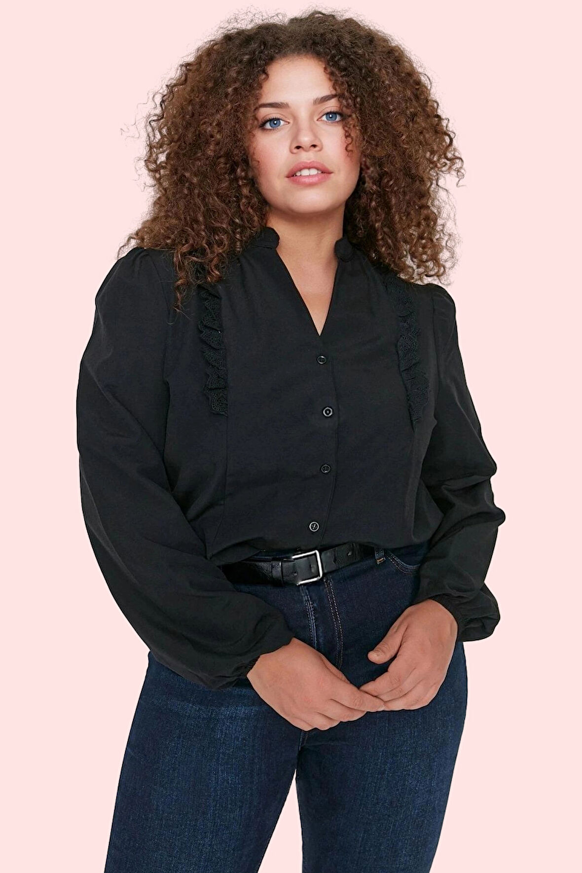 Kadın Düz Desenli Hakim Yaka Büyük Beden Gömlek Rahat Günlük Kullanım Yaz Aylarının Vazgeçilmezi