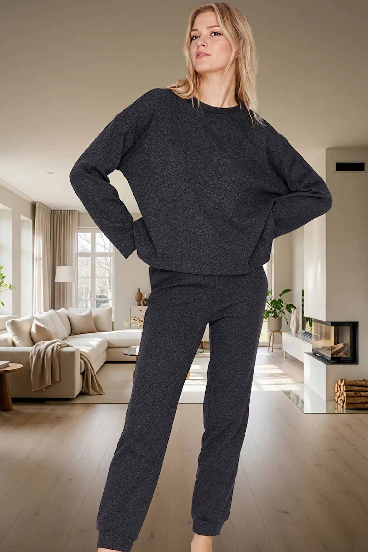 Pamuklu Waffle Pijama Takımı Rahatlık ve Şıklık Bir Arada Uzun Ömürlü Rahat Kullanım