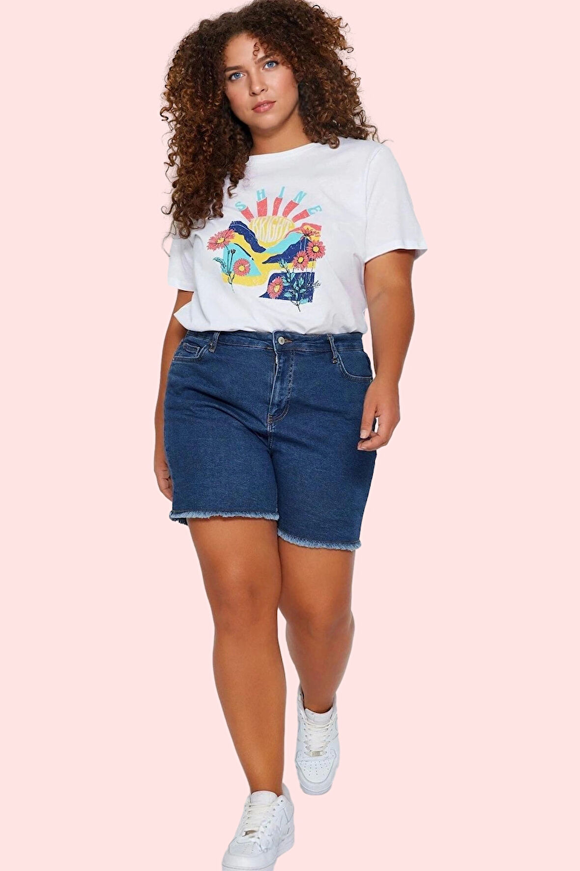 Kadın Skinny Denim Şort Yüksek Bel Kısa Boy Esnek Günlük Hafta Sonu Yaz Aylarının Vazgeçilmezi