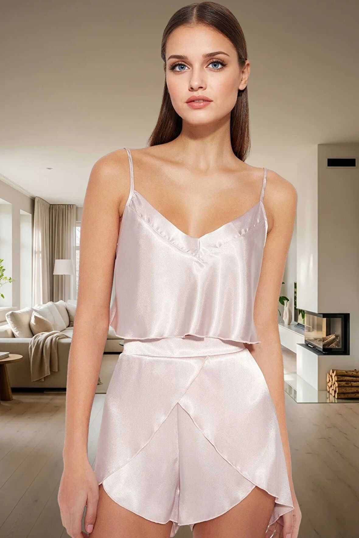 Evde Rahatlık ve Şıklık Saten Pijama Takımı Özenle Seçilmiş Zarifane Tasarım Seçkin Malzeme