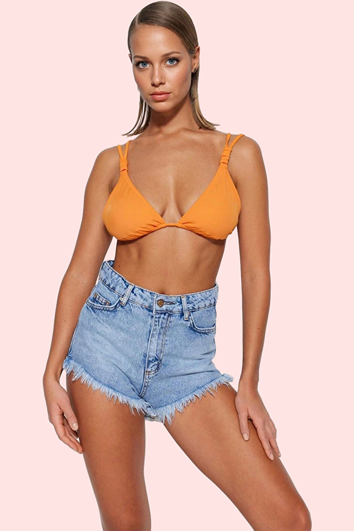 Kadın Denim Şort Pamuk Straight Kalıp Yıkamalı Günlük Kullanım İçin Yaz Aylarının Vazgeçilmezi