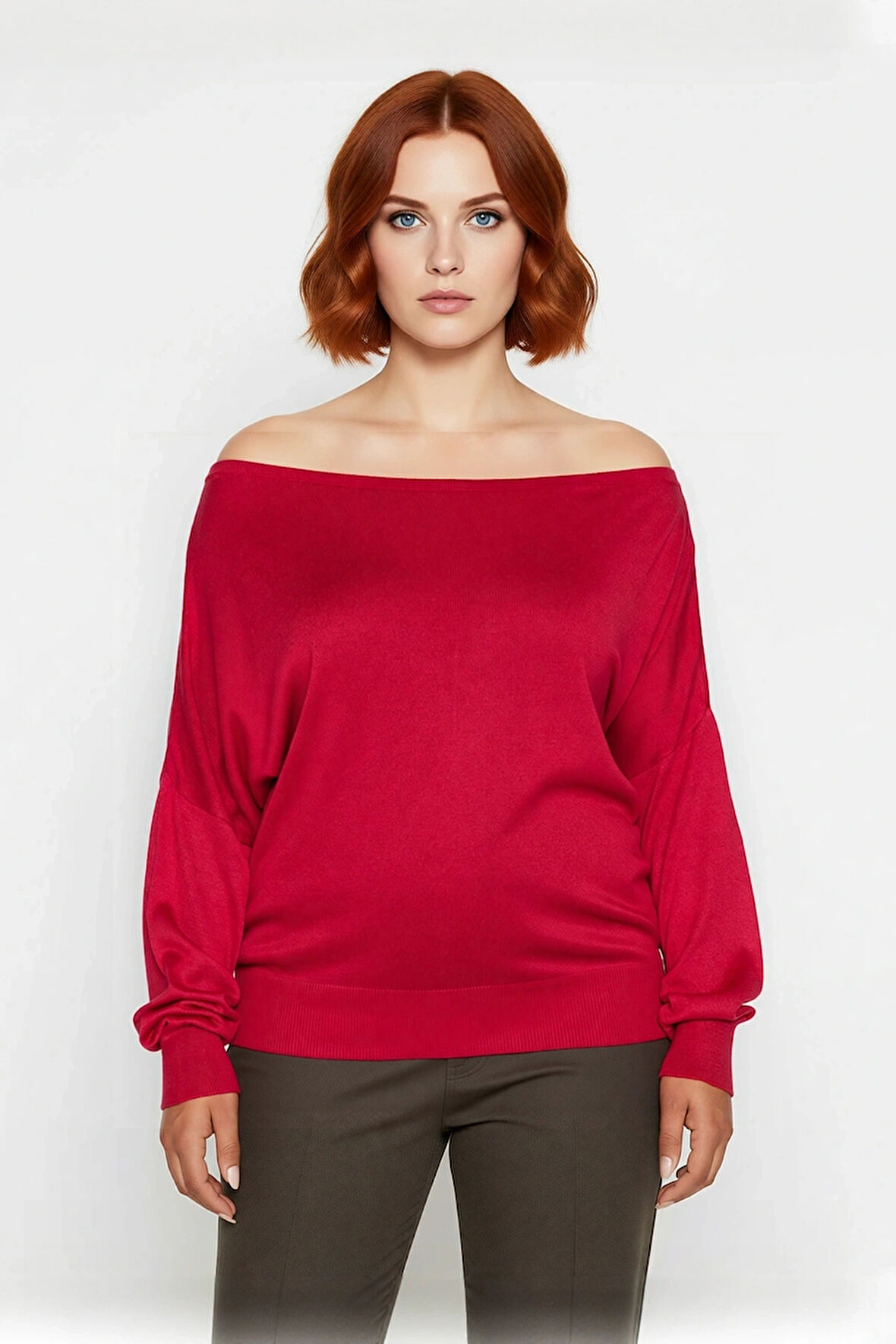 Kadın Regular Kalıp Uzun Kollu Düz Triko Kazak İlkbahar Sonbahar Günlerine Rahatlık Katar Kaliteli