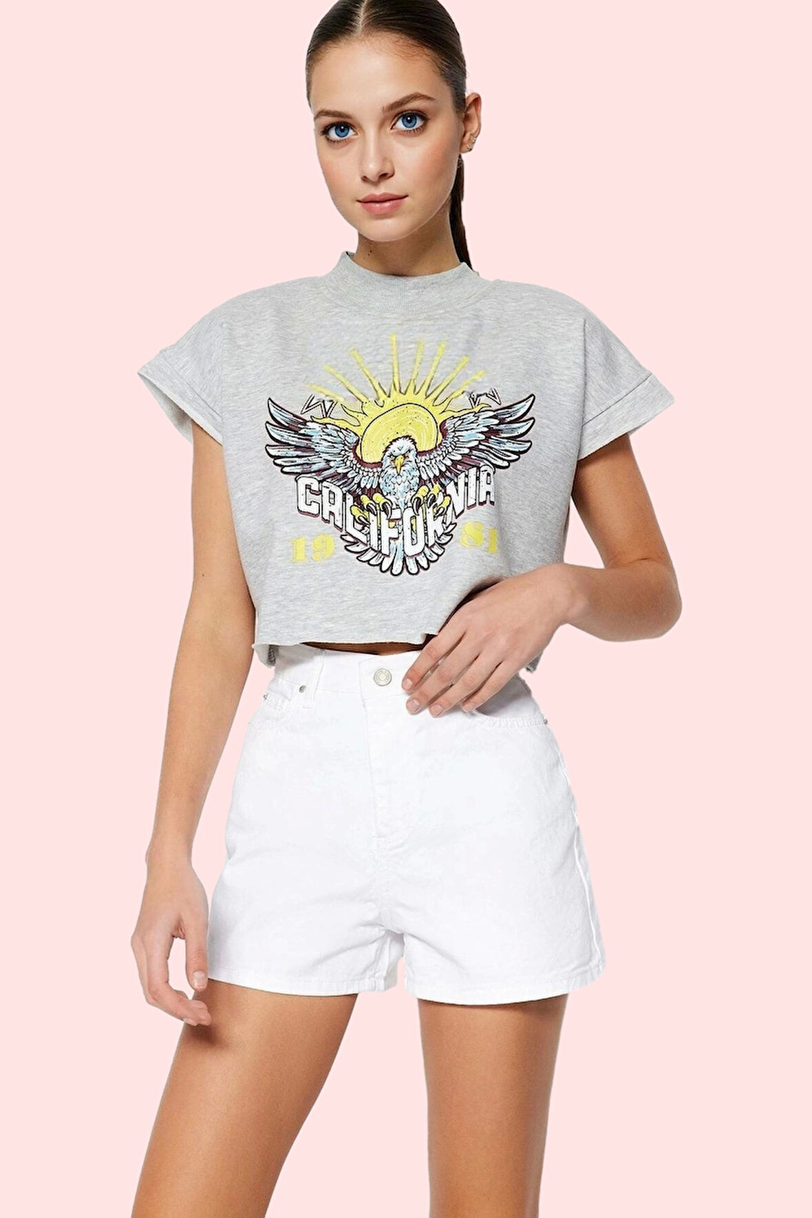 Kadın Yüksek Bel Denim Şort Pamuk Günlük Casual Tarz Hafta Sonu Yaz Aylarının Vazgeçilmezi