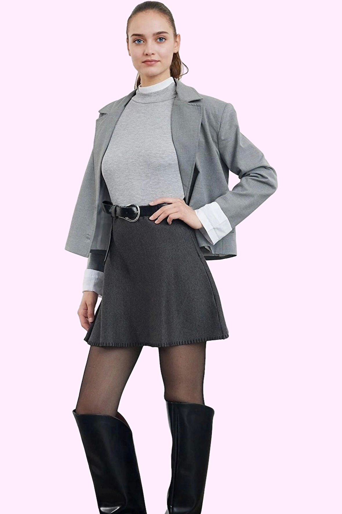 Kadın Mini Triko Etek Pamuk Rahat Günlük Kombinler Modern Tasarım Yaz Aylarının Vazgeçilmezi