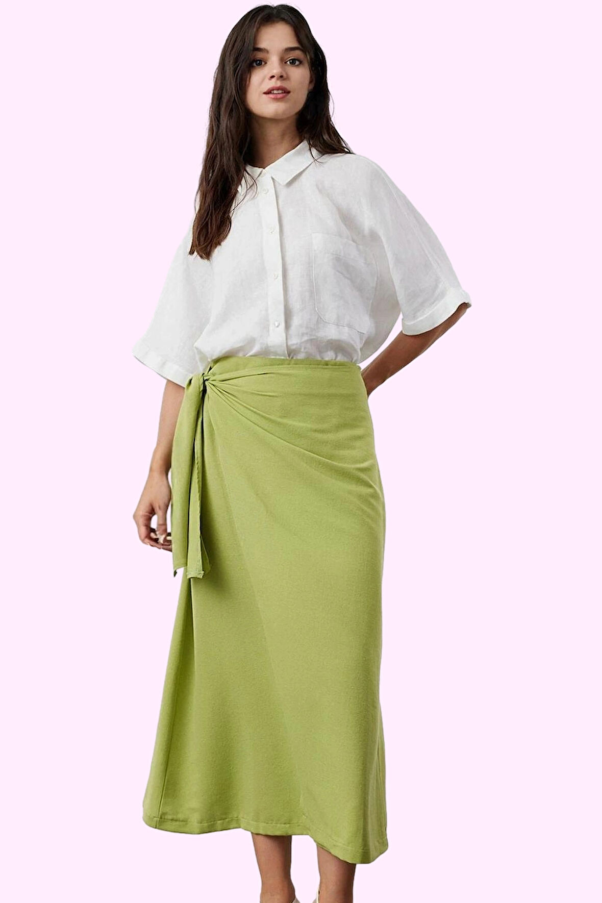 Kadın Düz Desenli Maxi Etek Rahat Kalıp Günlük Kombinler Hafta Sonu Yaz Aylarının Vazgeçilmezi