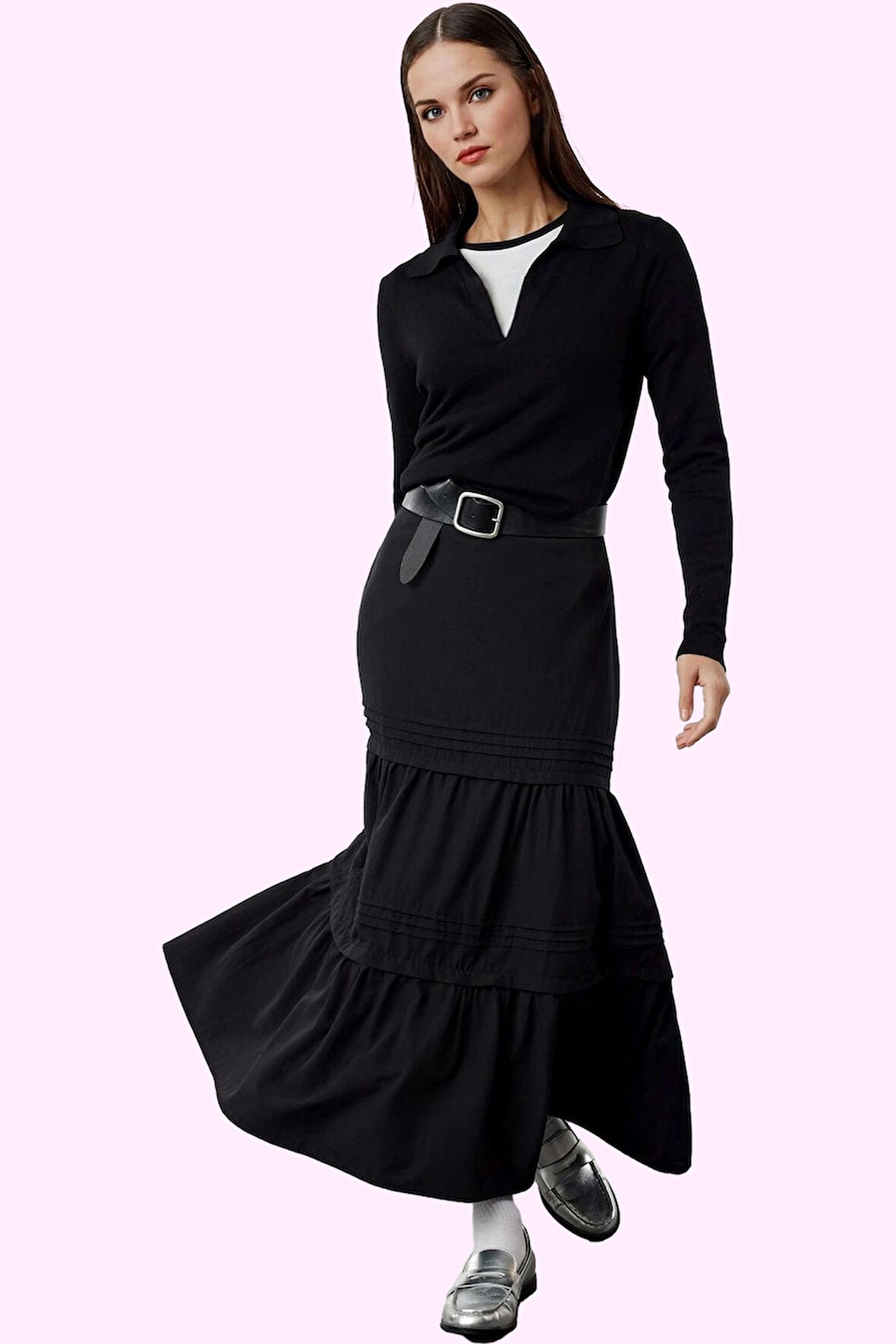 Kadın Maxi Etek Poplin Kumaşlı Ramadan Koleksiyonu Günlük Tarz Hafta Sonu Kaliteli Malzeme