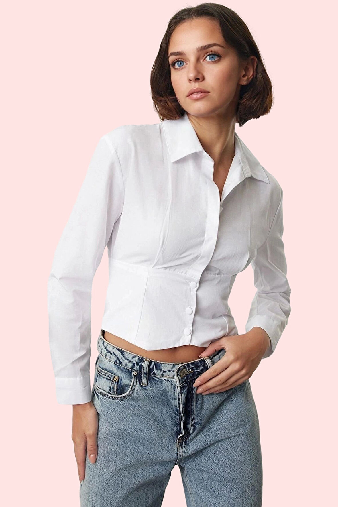 Kadın Günlük Gömlek Uzun Kollu Fitted Klasik Kesim Modern Tasarım Yaz Aylarının Vazgeçilmezi