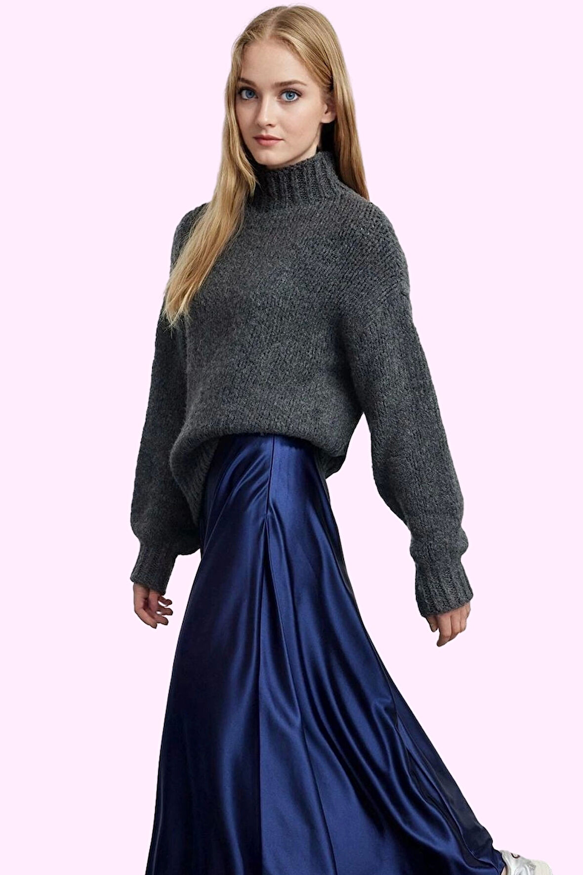 Kadın Maxi Etek Yüksek Bel A line Kesim Polyester Yazlık Günlük Kullanım Dayanıklı Malzeme