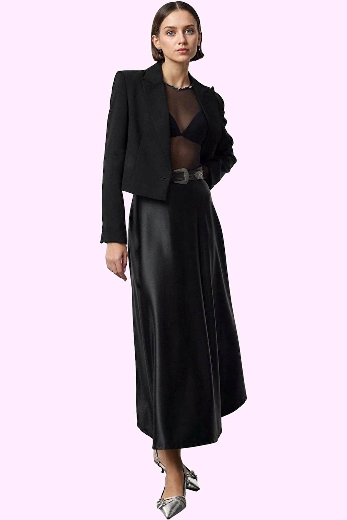 Kadın Maxi Etek Yüksek Bel A line Kesim Polyester Yazlık Günlük Kullanım Dayanıklı Malzeme