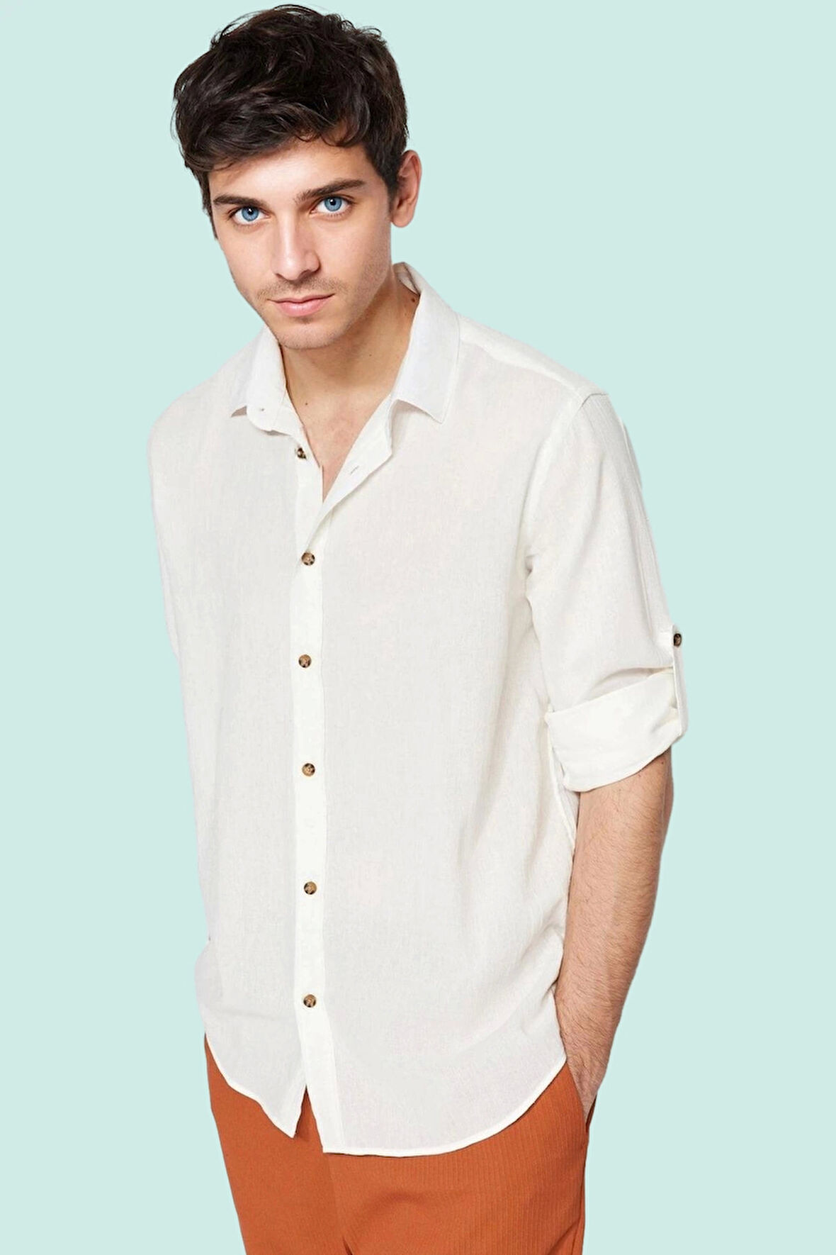 Erkek Pamuklu Gömlek Casual Şıklık Regular Fit Yazlık Günlük Kullanım Yaz Aylarının Vazgeçilmezi