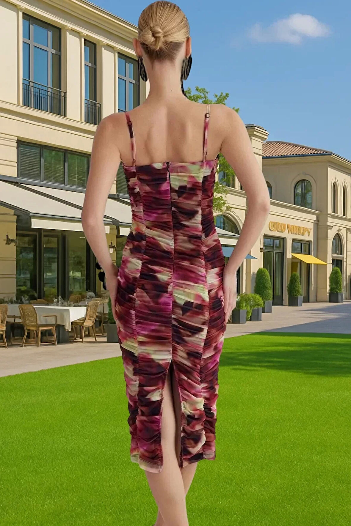 Bodycon Midi Abiye Elbise Polyester Elastan Kumaş Seçkin Malzeme Mükemmel Uyum Trend Tasarım