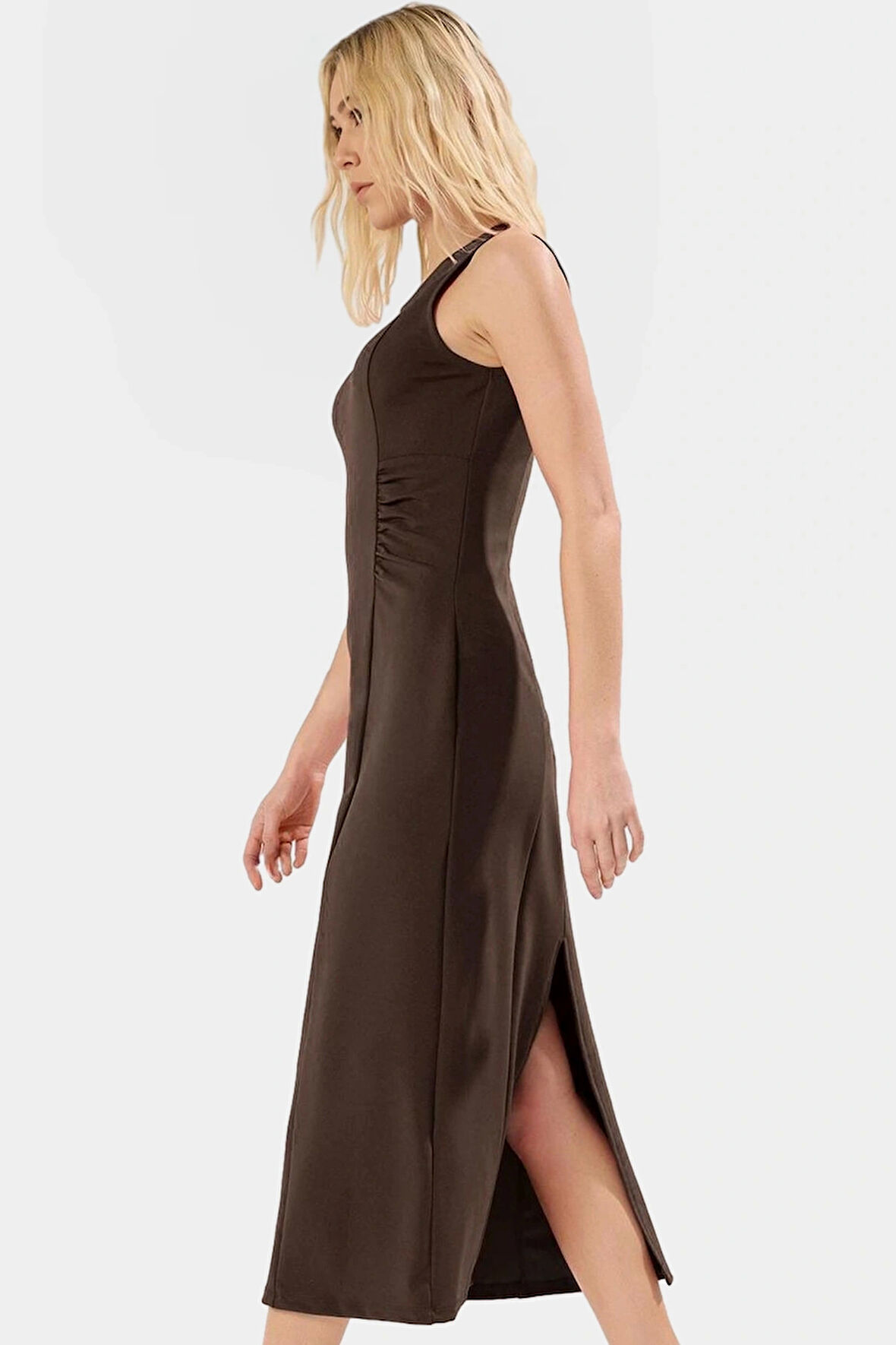 Rahat ve Şık Balık Siluetli Yazlık Örme Elbise Premium Kalite Uzun Ömürlü