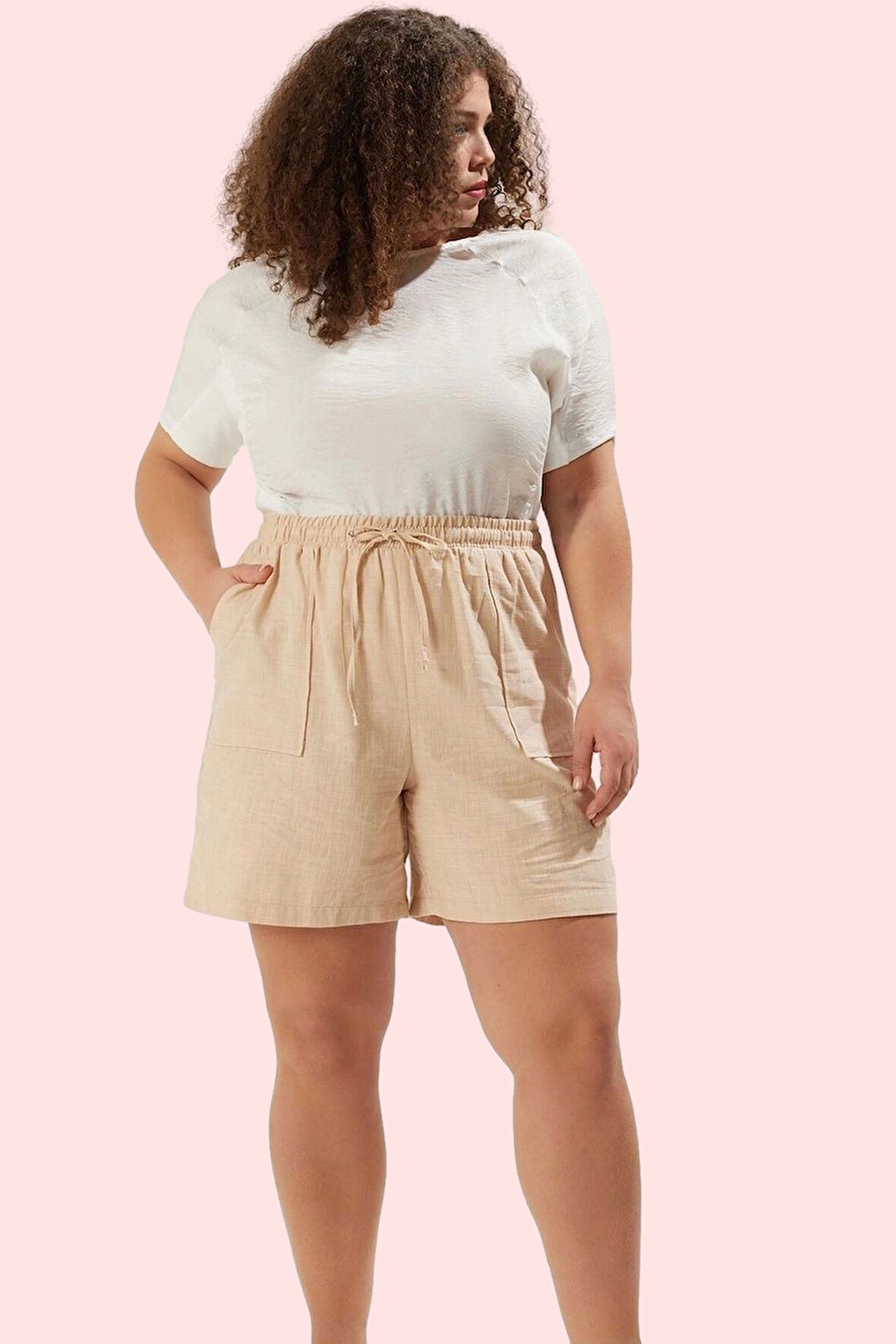 Kadın Geniş Paça Rahat Şort Yazlık Günlük Dokuma Kumaş Hafta Sonu Yaz Aylarının Vazgeçilmezi