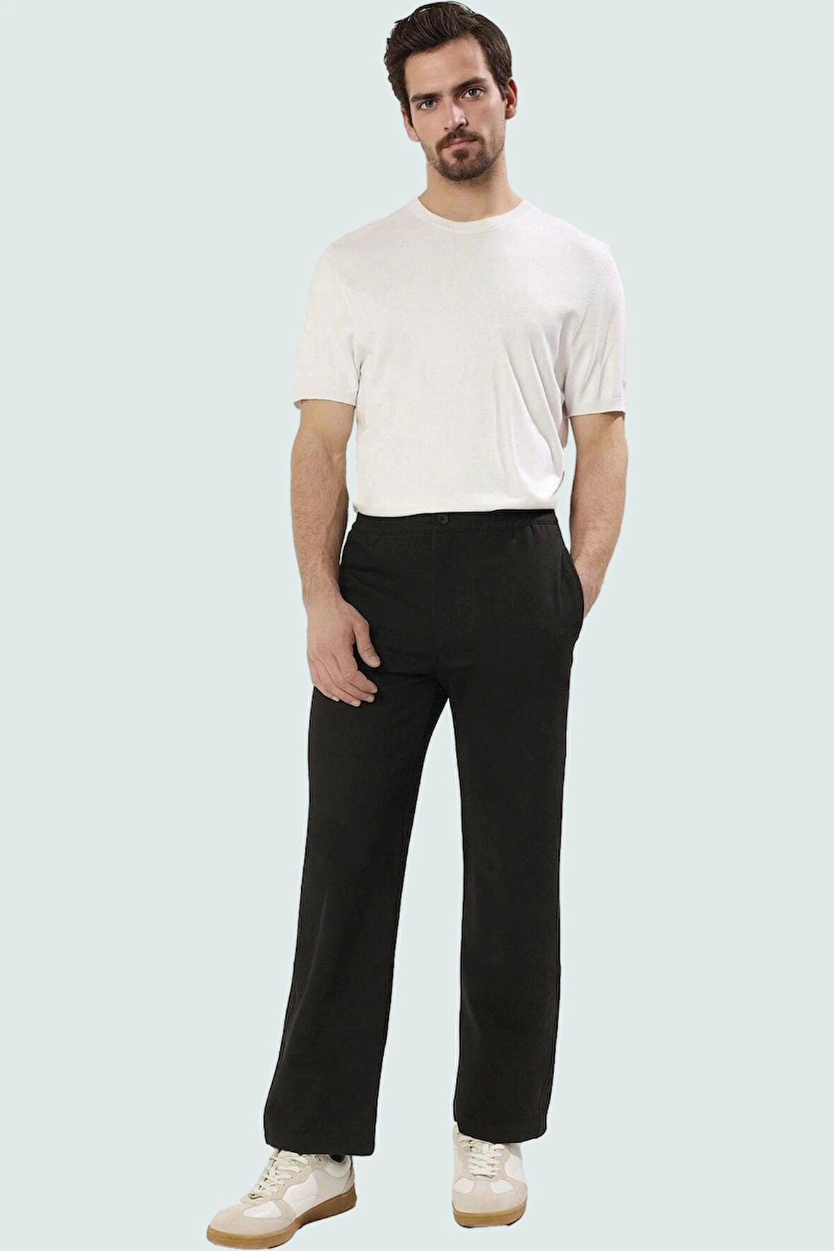 Erkek Dokulu Straight Pantolon; Rahat Şık ve Günlük Kombinler İçin İdeal Dayanıklı Malzeme