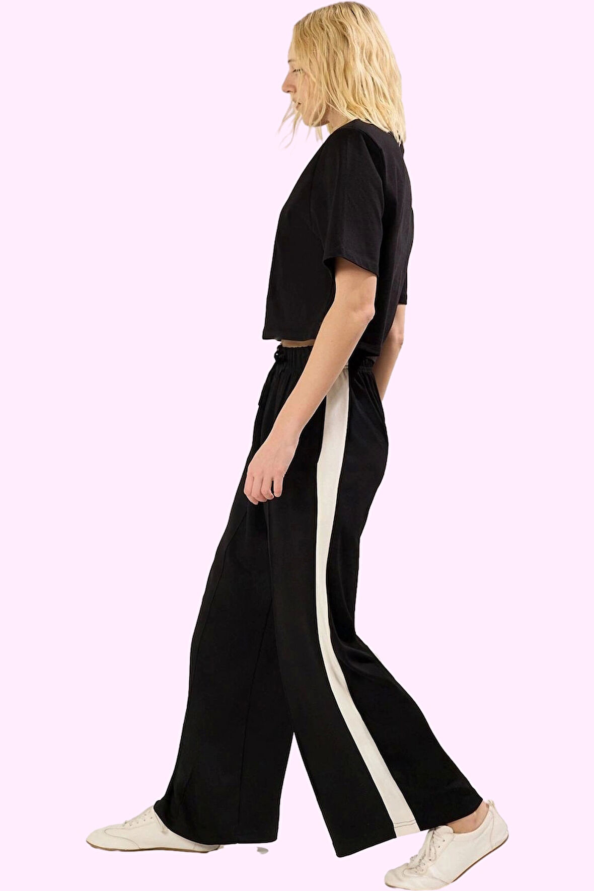 Kadın Straight Pantolon Yüksek Bel Geniş Paça Rahat Günlük Kullanım Yaz Aylarının Vazgeçilmezi