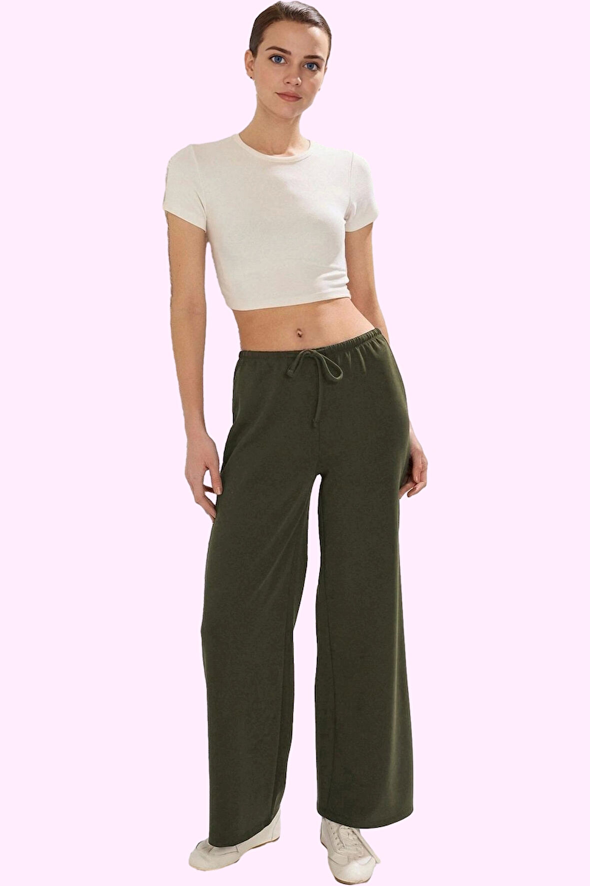 Kadın Renk Wide Leg Pantolon Rahat Kesim Yazlık Modal Kumaş Günlük Kullanım Modern Tasarım