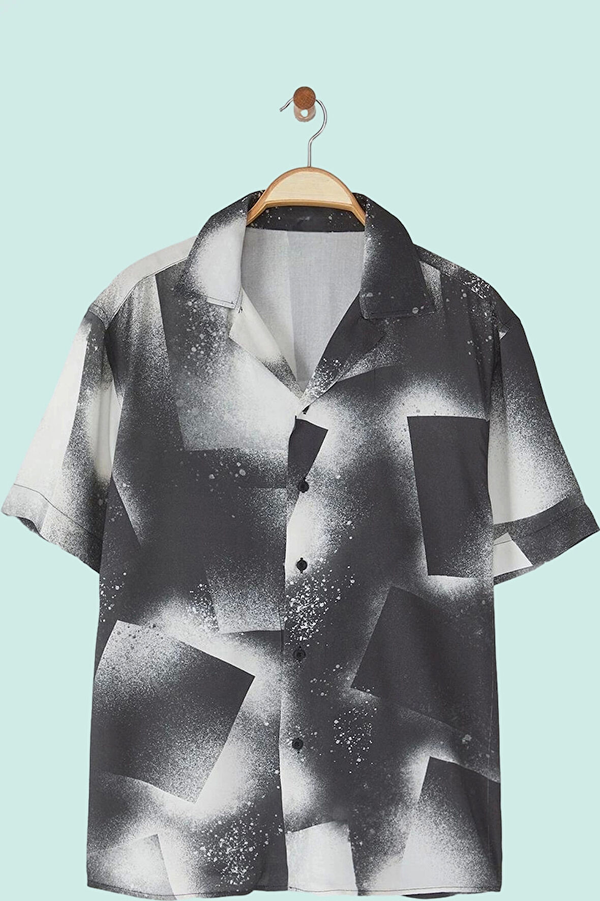 Erkek Yazlık Viskoz Salaş Gömlek; Renk Regular Kalıp Kısa Kollu Yaz Aylarının Vazgeçilmezi