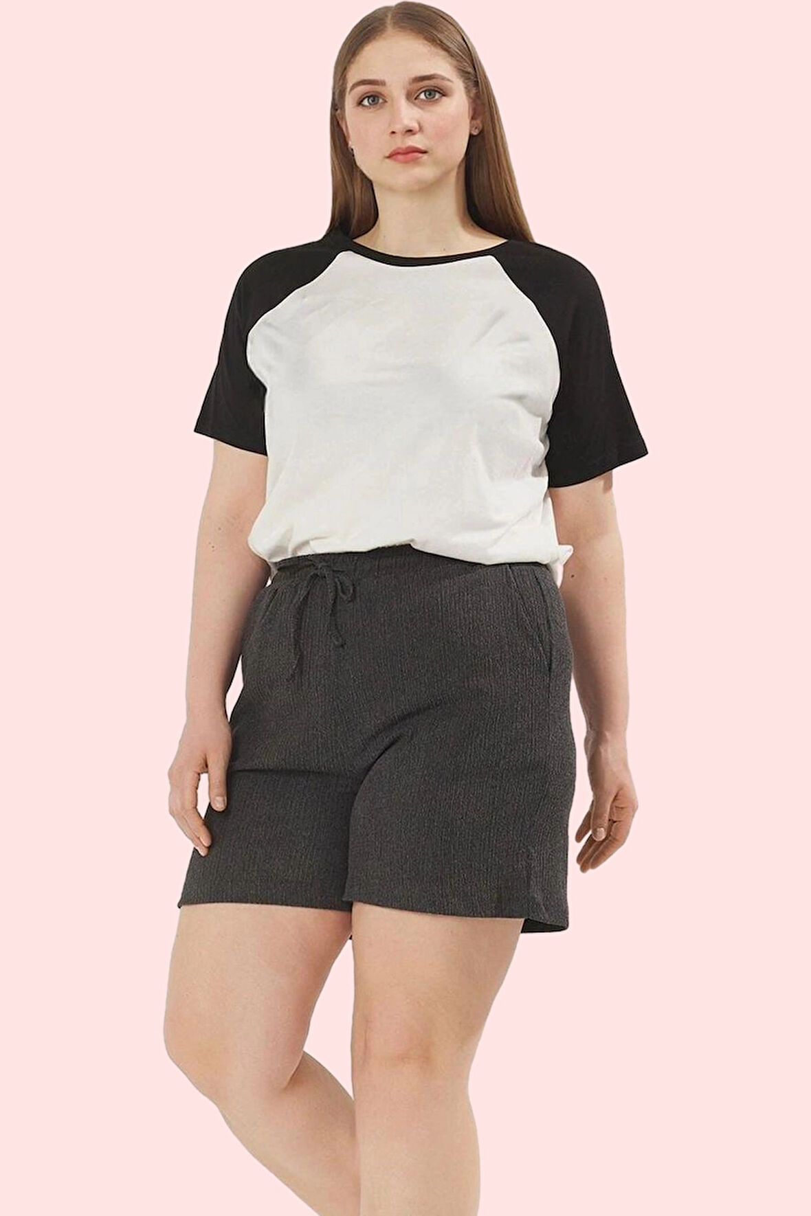 Kadın Regular Şort Bürümcük Dokuma Yüksek Bel Günlük Kombinler Hafta Sonu Kaliteli Malzeme