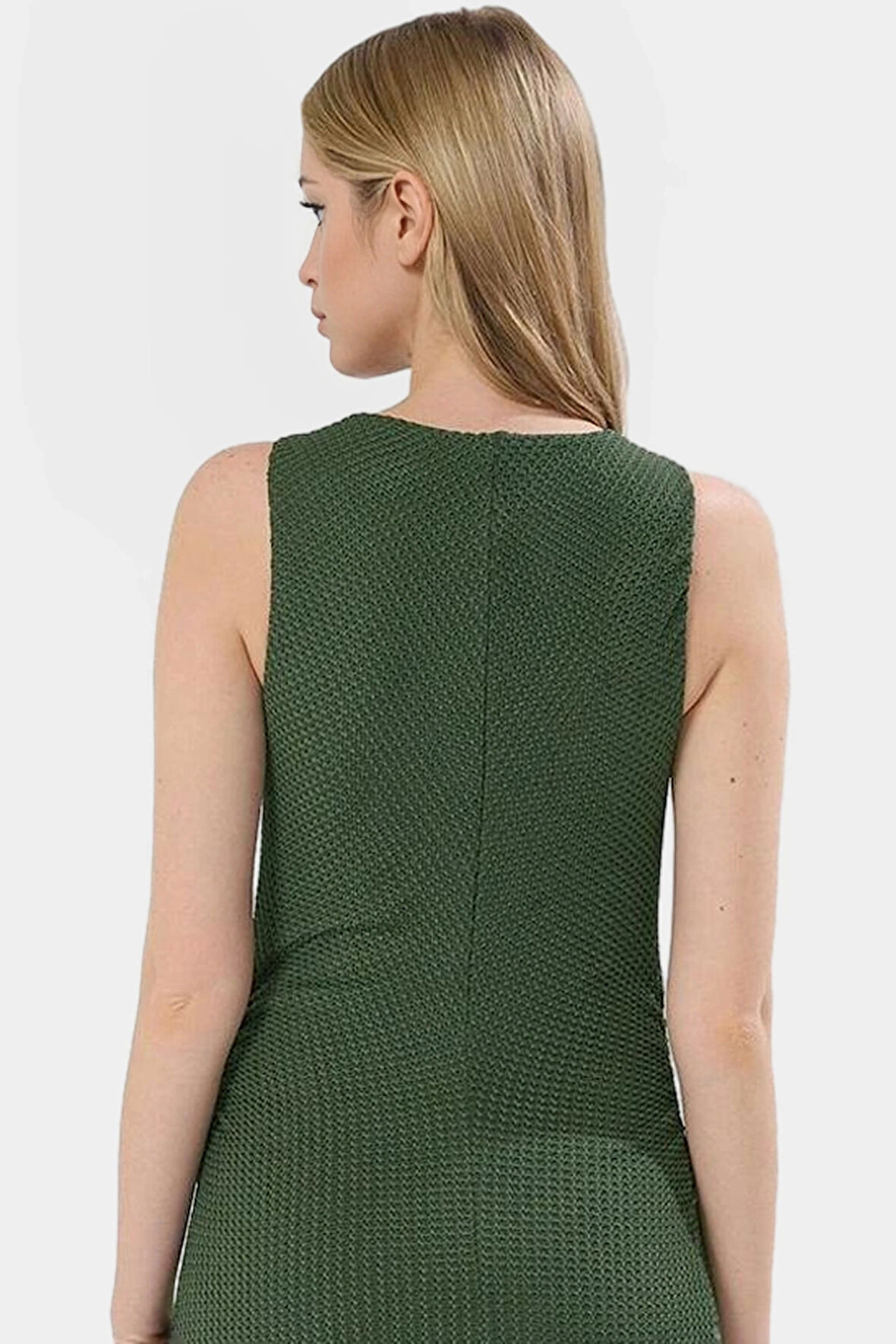 Renk Düz Desenli Astarlı Örme Midi Elbise Günlük Casual Stil Rahat Kullanım