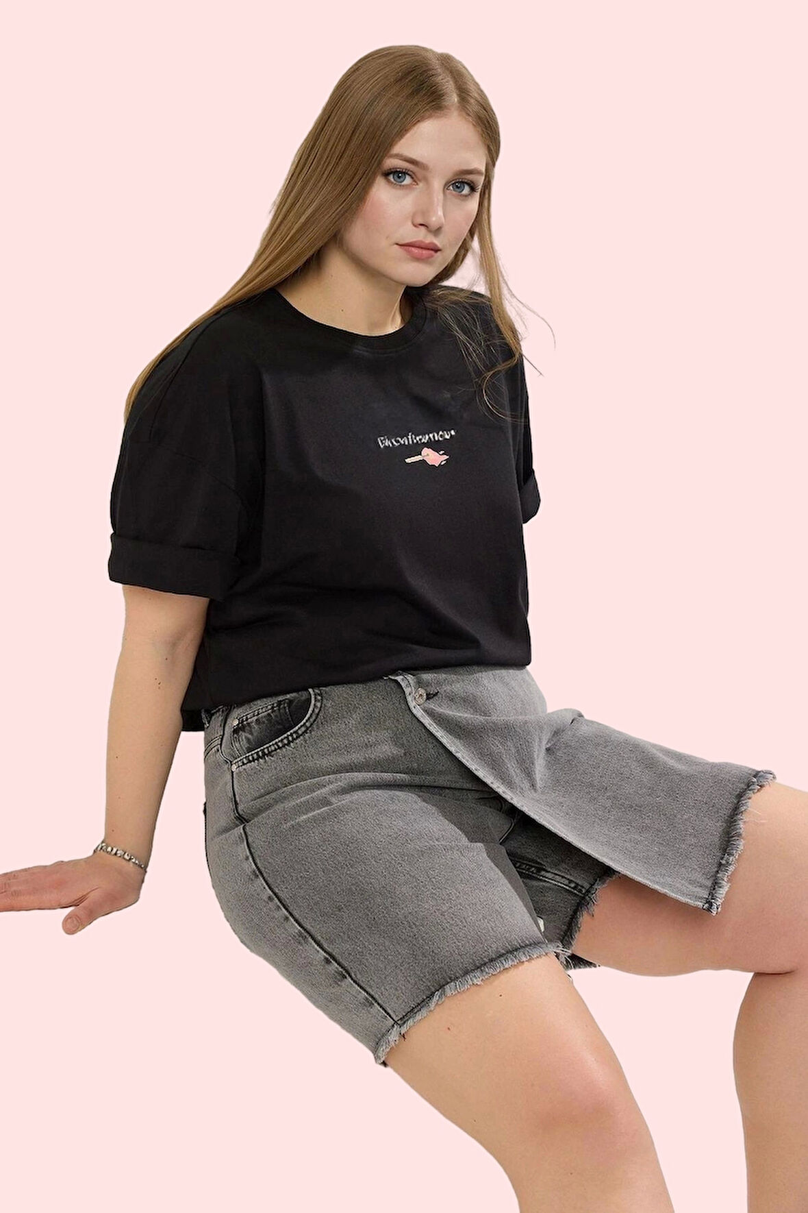 Kadın Denim Yüksek Bel Şort Etek Pamuk Rahat Günlük Stil Hafta Sonu Yaz Aylarının Vazgeçilmezi