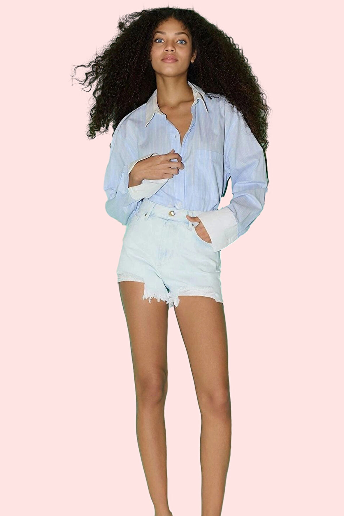 Kadın Pamuk Denim Şort Etek Kalıp Düz Desen Geniş Paça Yazlık Kısa Boy Günlük Stil Hafta Sonu