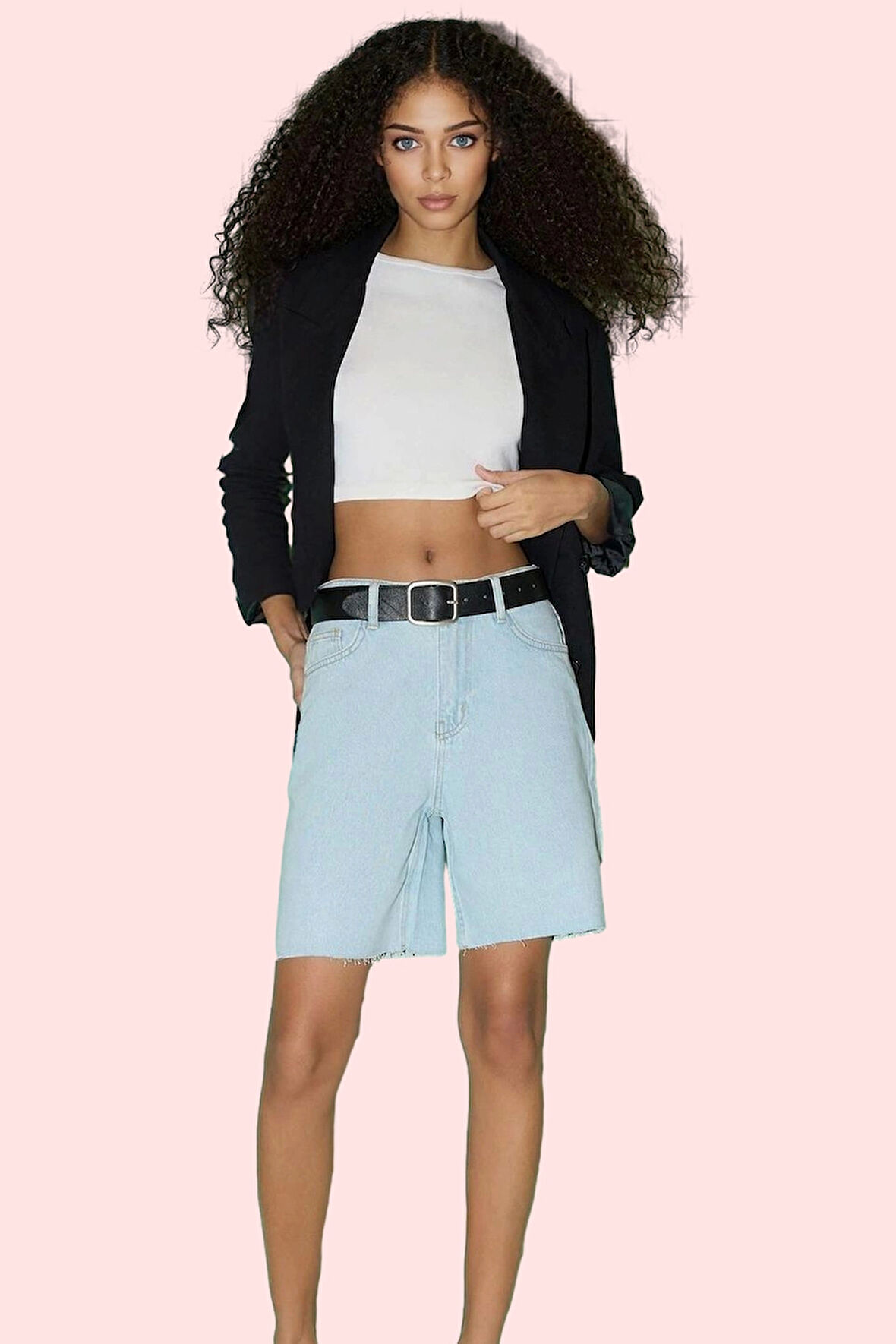 Kadın Rahat Kesim Denim Bermuda Şort Pamuk Yaz Günlük Kombin Hafta Sonu Stilin Buluştuğu Yer