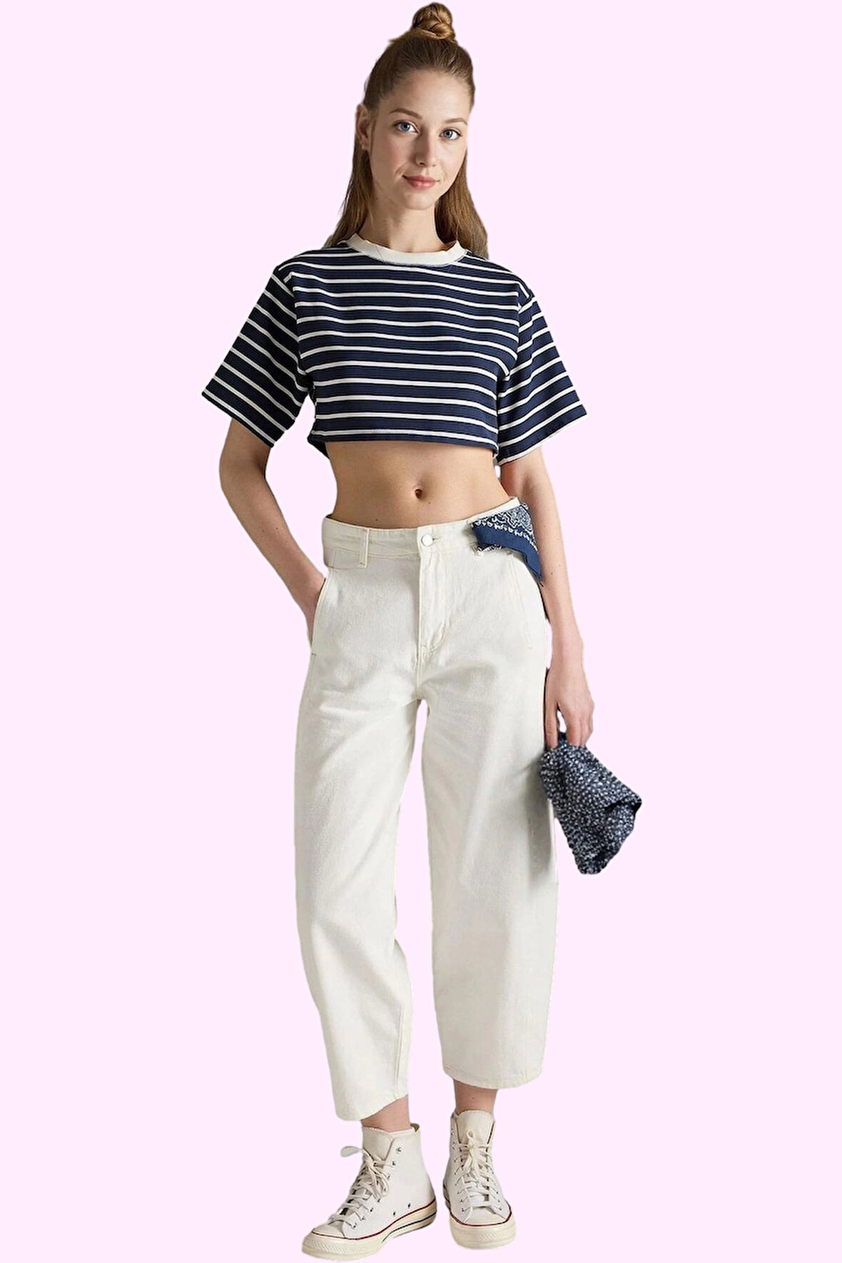 Kadın Regular Havuç Kalıp Pantolon Pamuk Düz Desen Günlük Kombinler Yaz Aylarının Vazgeçilmezi