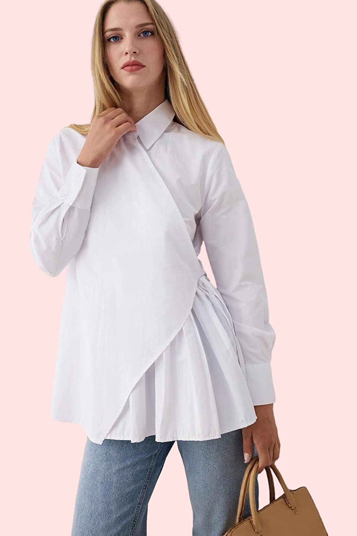 Kadın Pamuklu Dokuma Gömlek; Günlük Stil İçin Nefes Alabilir Kumaş Yaz Aylarının Vazgeçilmezi