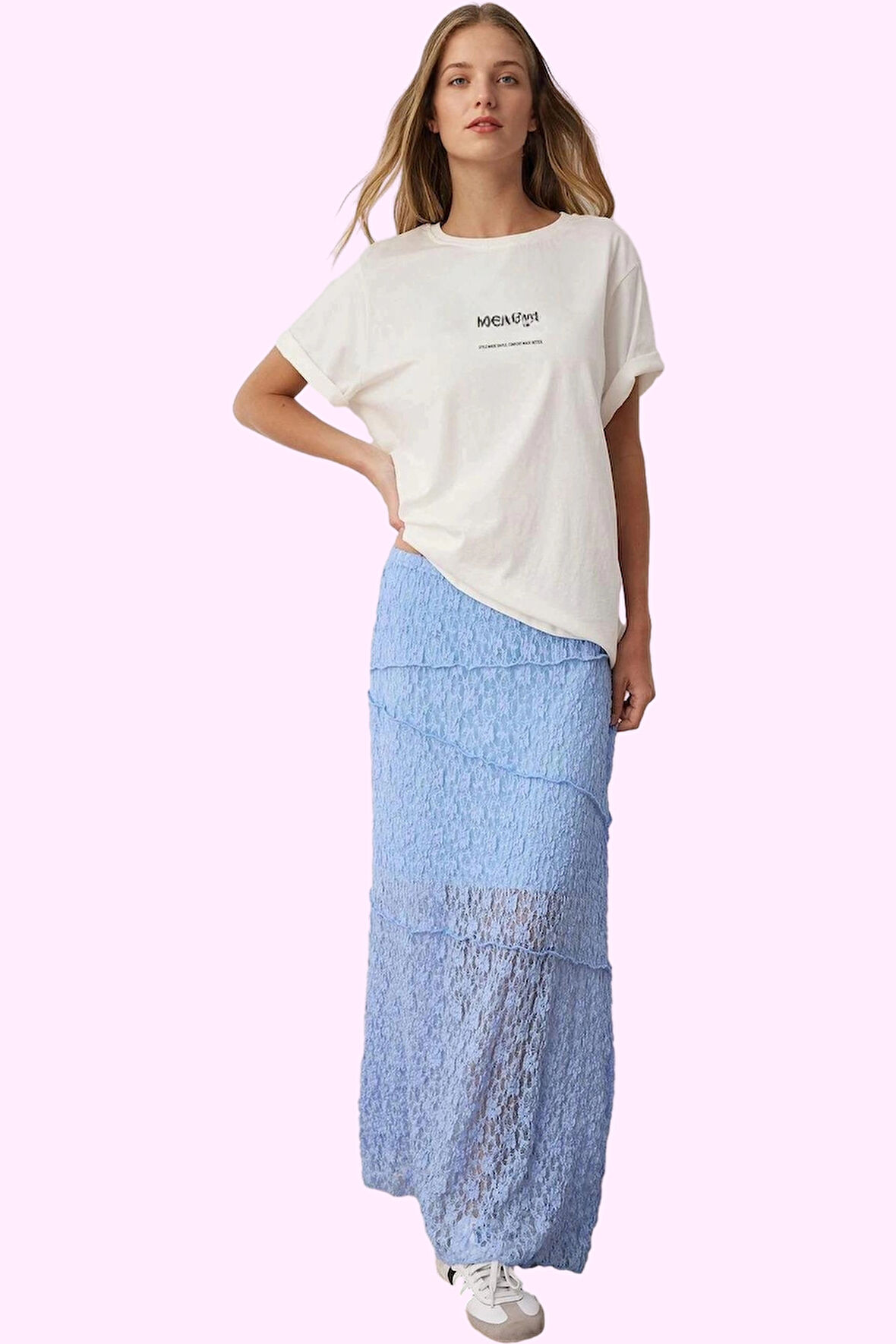 Kadın A line Maxi Etek Yaz Mevsimi için Rahat ve Şık Günlük Kombinler Stilin Buluştuğu Yer