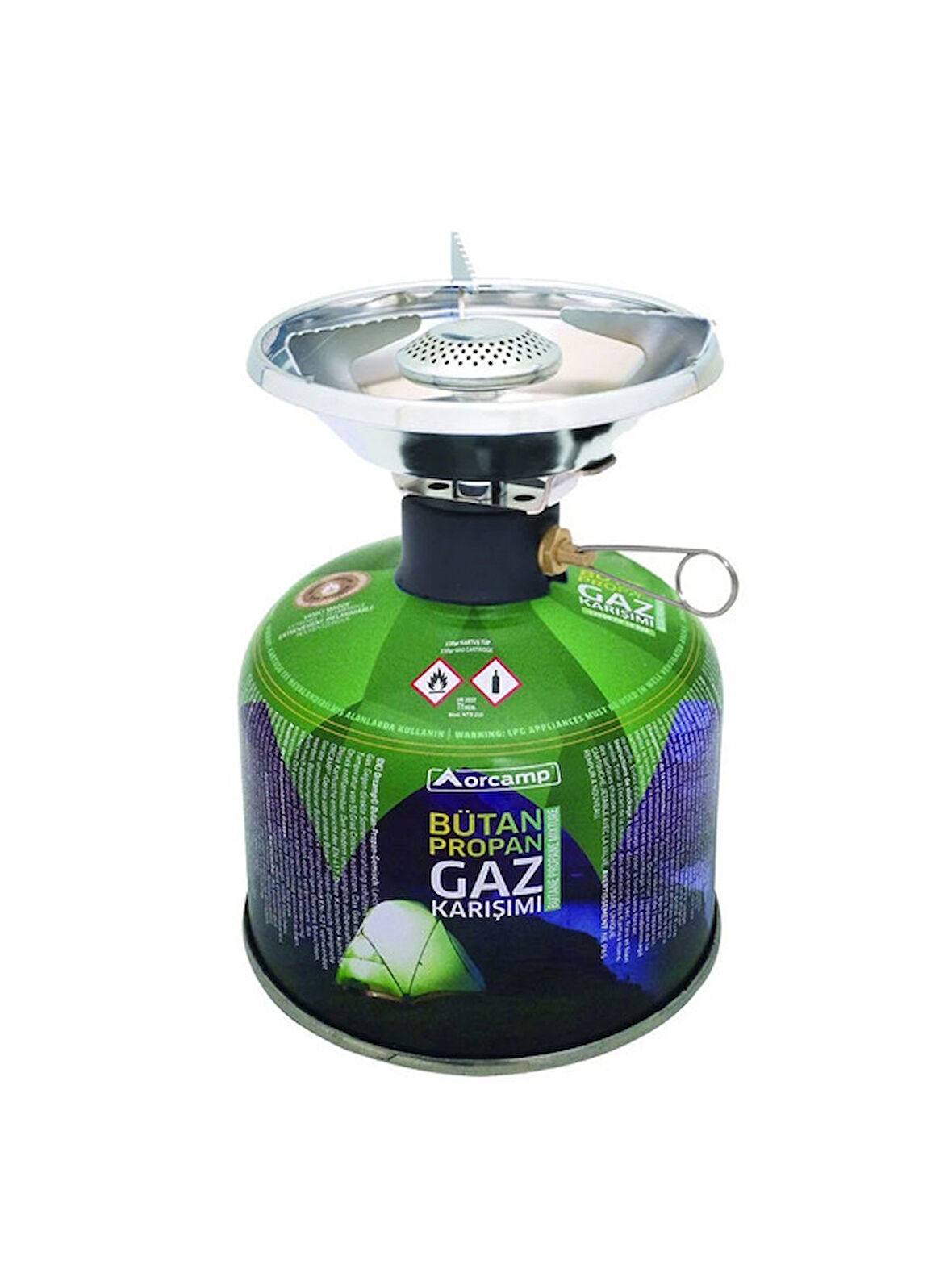 K-193-230 Rüzgarlıklı Çakmaksız Kamp Ocak 230 gr Tüp