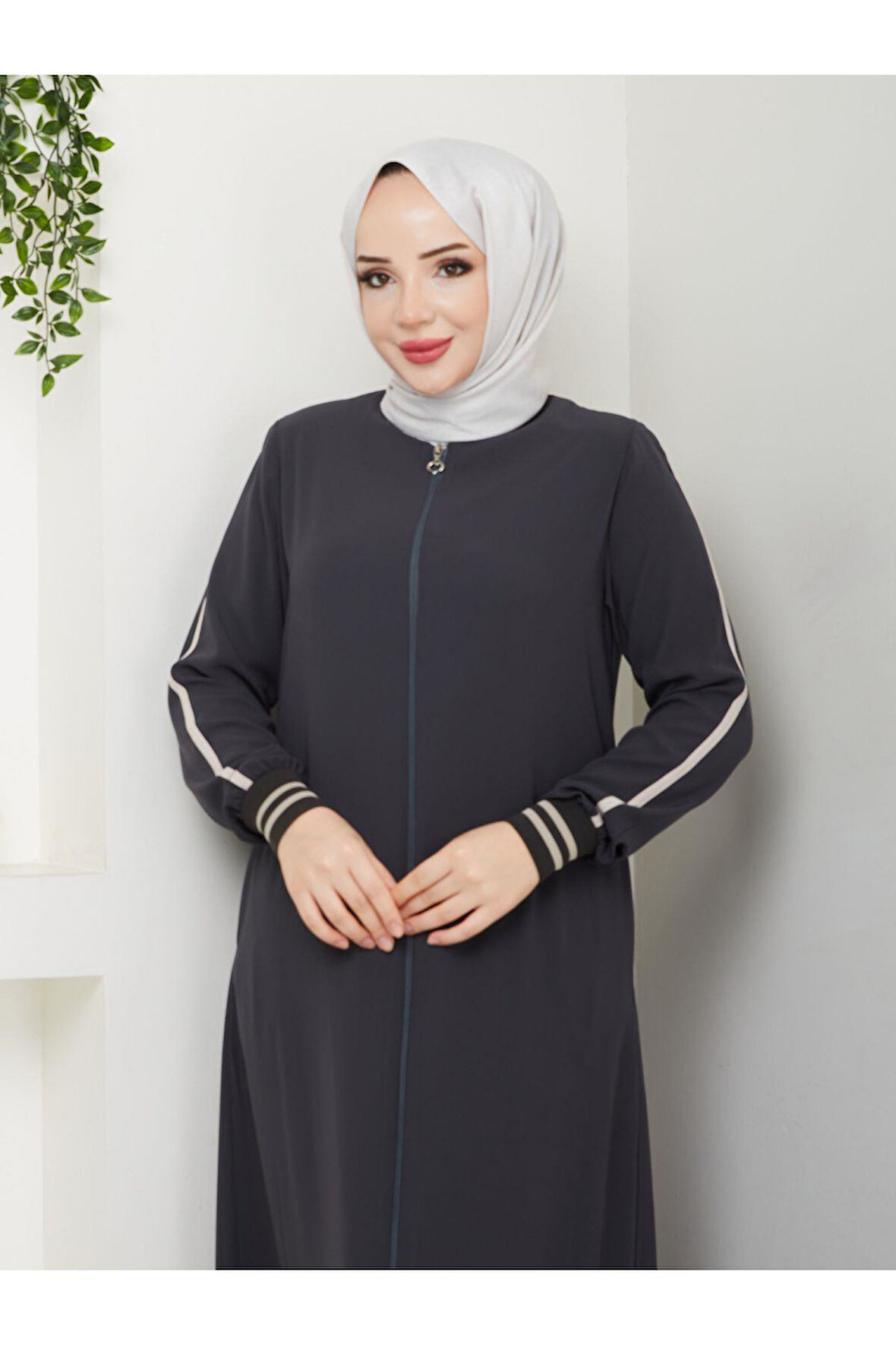 Gündelik Hac Ve Umrelik Ribanalı Şeritli Ferace