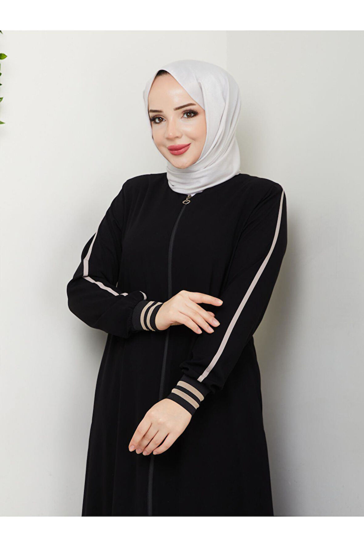 Gündelik Hac Ve Umrelik Ribanalı Şeritli Ferace