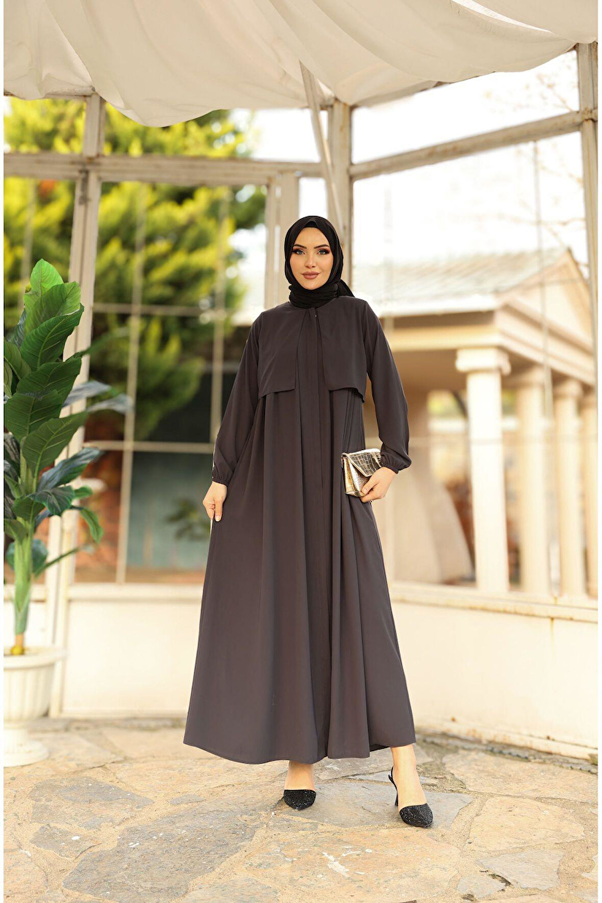 Hac Ve Umrelik Cepkenli Medine Ipeği Ferace