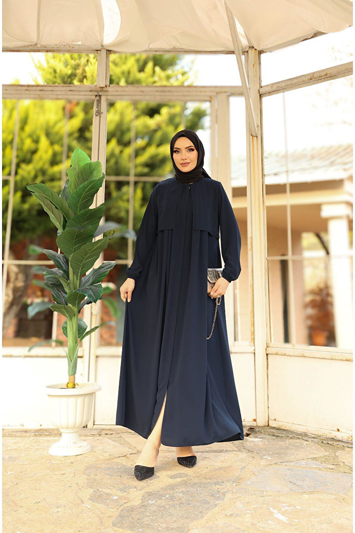 Hac Ve Umrelik Cepkenli Medine Ipeği Ferace